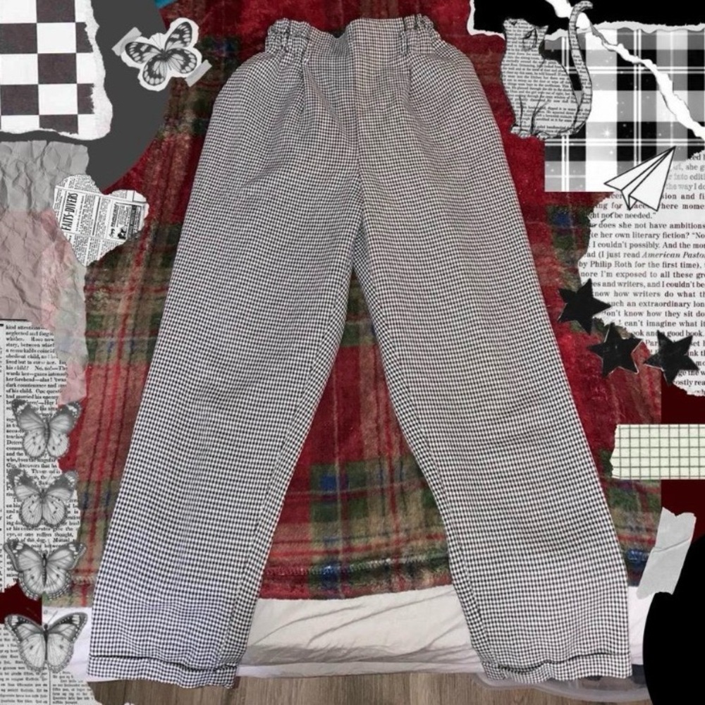 Classic b&w gingham pants